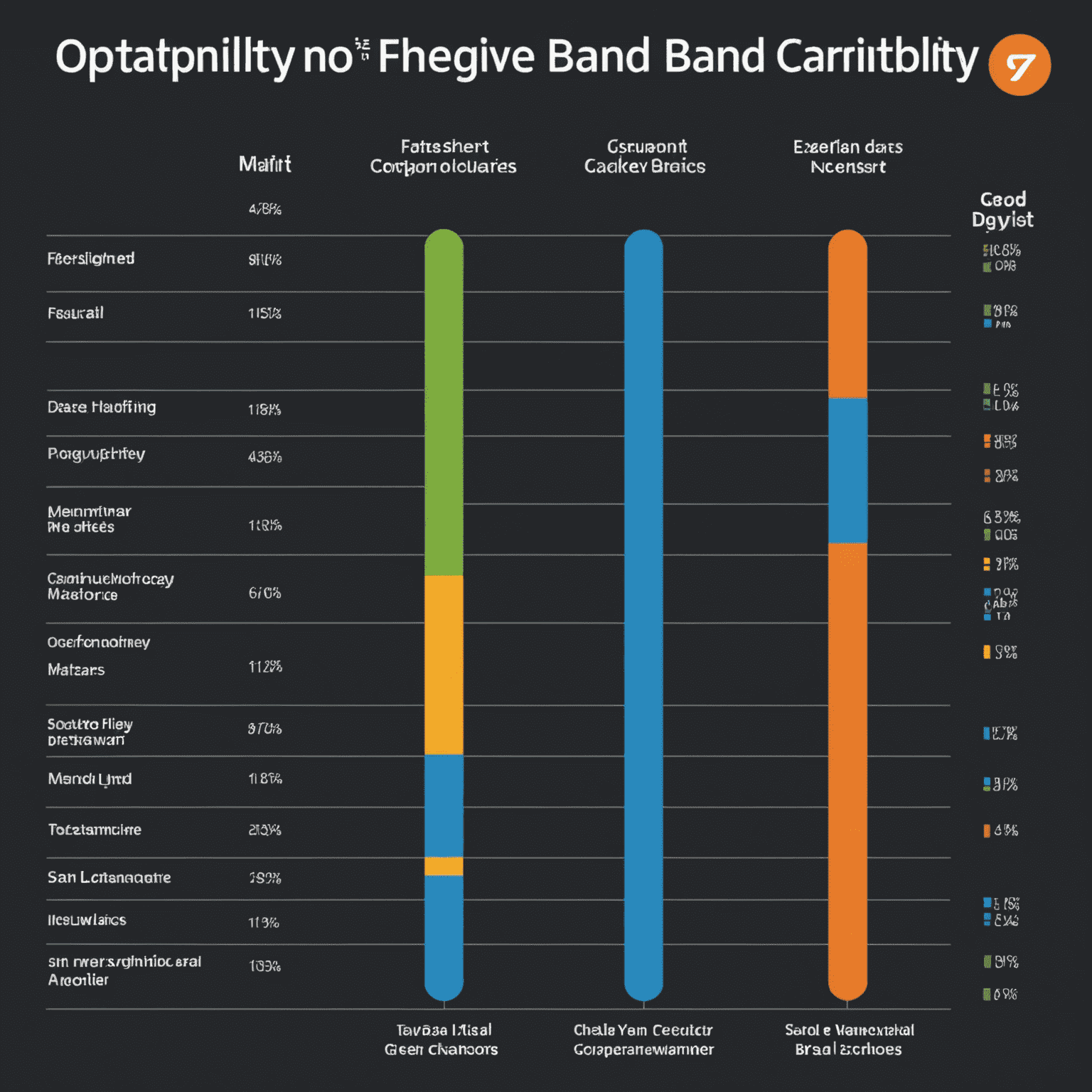 Chart showing different frequency bands used by major carriers, highlighting the importance of band compatibility for optimal network performance